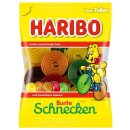 Haribo Bunte Schnecken 160g Fruchtgummi, Frucht und Cola...