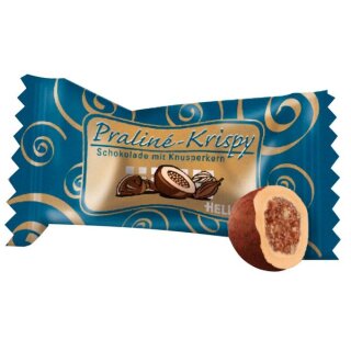 Praline Krispy, Cerialien in weißer Schokolade mit Pistaziengeschmack