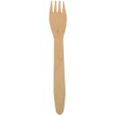 Gabel pure, Holz, Länge: 16,5 cm, 100 Stück