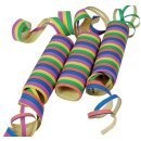 Luftschlangen Streifen, 4 m x 0,7 cm, flammhemmend, 3er Pack