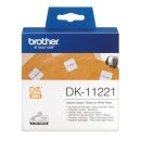 Quadratische Papier Etiketten 23 x 23 mm, sw/ws, 1000...