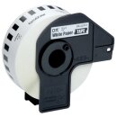 Endlos Papier Etiketten, weiß 12 mm x 30,48 m