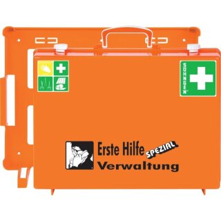 Erste-Hilfe-Koffer SPEZIAL Verwaltung, 400 x 300 x 150 mm, inkl. Wandhalterung