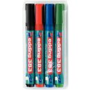 Flipchartmarker Keilsp. 1-5mm 4 Farben nachfüllbar