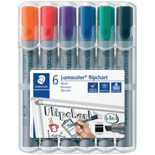 Lumocolor Flipchart marker mit Keilspitze 2-5mm