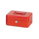Geldkassette, rot, 200 x 170 x 90 mm, lackierter Stahl,...