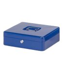 Geldkassette, blau, 301 x 250 x 89 mm, lackierter Stahl,...