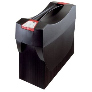 Box Swing f. 20 Hängemappen A4 aus PS schwarz mit Deckel