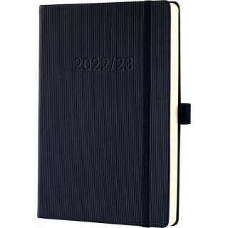 Wochenkalender Conceptum 2022/2023, A5, schwarz Hardcover, 1 Woche / 2 Seiten, 18 Monate