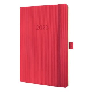 Wochenkalender Conceptum 2023, A5, red, Softcover,1 Woche / 2 Seiten, 192 Seiten