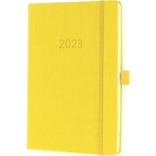 Wochenkalender Conceptum 2023, (DE/EN/FR/NL), lemon yellow, ca. DIN A5, 2 Seiten = 1 Woche