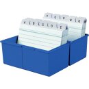 Karteibox A5 quer für 500 Karten blau 228 x 102 x...
