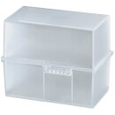 Karteibox A5 quer für 500 Karten klar transluzent...