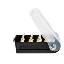 Lernkartei Karteibox Croco, A8, quer, transluzent /...