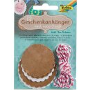Geschenkanhänger NATUR&WEISS, rund, in zwei...