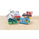 Geschenkboxen mit Motiven, 6er Set, Ganzjahr