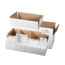 Versandkarton 1-wellig, weiß, Außenmaß:...