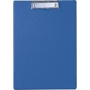 Klemmbrett A4 hoch, blau Karton mit Folienüberzug