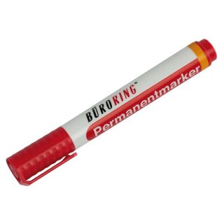 Büroring Permanentmarker, rot
