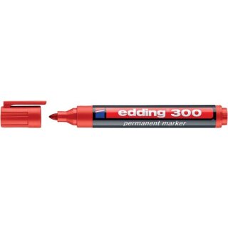 Industrie Permanentmarker 300 Rundspitze rot, 1,5-3mm