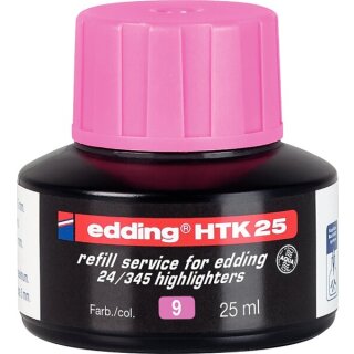 Nachfülltinte HTK 25 f. Highlighter, rosa, 25 ml