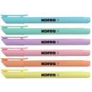 Textmarker Highliner 6er Etui, pastell, Keilspitze,...