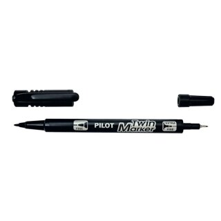 Twin-Marker fein BEGREEN, schwarz, Strichstärke: 0,2 mm (EF) und 0,8 mm (F)