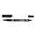 Twin-Marker fein BEGREEN, schwarz, Strichstärke: 0,2 mm (EF) und 0,8 mm (F)