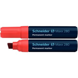 Schneider Permanentmarker 280, mit Keilspitze 4-12mm, rot