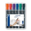 Permanent Marker 352, 6er Etui, Rundspitze, sortiert,...