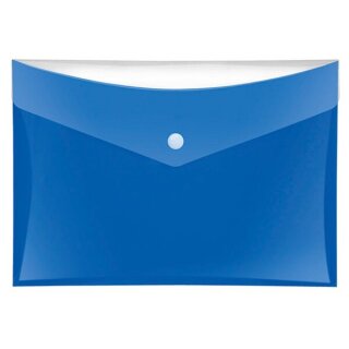Dokumententasche, DIN A5, blau, mit zusätzlicher Tasche, VE = Packung = 6 Stück