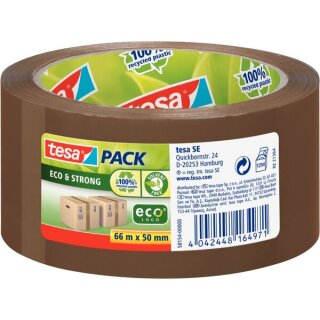 Eco & Strong, Packband braun, PP, 66 m x 50 mm