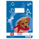 Schulheft A4, 16 Blatt, 80 g, Lineatur 03, liniert mit...