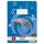 Schulheft A4, 16 Blatt, 80 g, Lineatur 02, liniert ohne Rand, 2. Schuljahr, Motiv Delfin
