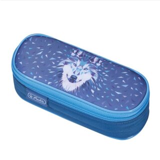Faulenzer Etui, Wild Animals Wolf, Polyester, 21,5 x 9 x 6 cm, Hauptfach inklusive Innenfach, Stifteschlaufen