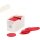 Siegelsterne rot, Ø 51 mm, gum. gewellter Rand. VE = Pack = 1.000 Stück.
