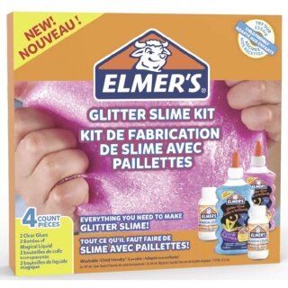 Glitter Slime Kit, 4-teilig, mit 2x Glitzerkleber und 2x Liquid