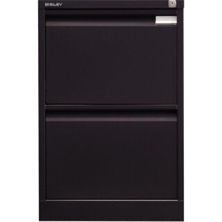 Hängeregistraturschrank, einbahnig, DIN A4, 2 HR-Schubladen, Farbe schwarz, abschließbar, Maße (HxBxT): 711 x 413 x 622 mm