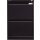 Hängeregistraturschrank, einbahnig, DIN A4, 2 HR-Schubladen, Farbe schwarz, abschließbar, Maße (HxBxT): 711 x 413 x 622 mm