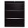 Hängeregistraturschrank, doppelbahnig, DIN A4, 3 HR-Schubladen, Farbe schwarz, abschließbar, Maße (HxBxT): 1.016 x 800 x 622 mm