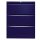 Hängeregistraturschrank, doppelbahnig, DIN A4, 3 HR-Schubladen, Farbe oxfordblau, abschließbar, Maße (HxBxT): 1.016 x 800 x 622 mm