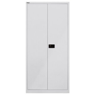 Flügeltürenschrank Universal, Garderobeneinsatz, Farbe lichtgrau, abschließbar, Maße (HxBxT): 1.950 x 914 x 400 mm