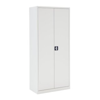 Flügeltürenschrank Eco, 4 Fachböden 4,5 Ordnerhöhen, lichtgrau, montiert