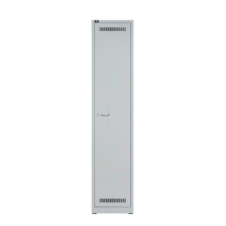 Garderobenschrank LIGHT 1 Abteil B 400 mm, Farbe lichtgrau, abschließbar, Maße (HxBxT): 1.850 x 400 x 500 mm