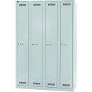 Garderobenschrank LIGHT 4 Abteile 300, Farbe lichtgrau,...