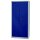 Flügeltürenschrank Universal, 4 verzinkte Fachböden, 5 OH, Farbe Korpus lichtgrau, Türen oxfordblau, abschließbar, Maße (HxBxT): 1.950 x 914 x 500 mm