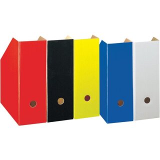 Stehsammler A4 weiß Pappe extra breit, Rückenbreite 10,5cm