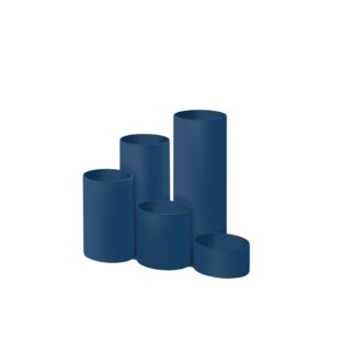 Stifteköcher Re-Solution blau 5 Röhren 100% recyceltes
