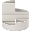 Rundbox grau, 6 Fächer, mit Brief- und Zettelfach,...