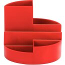 Rundbox rot, 6 Fächer, mit Brief- und Zettelfach,...